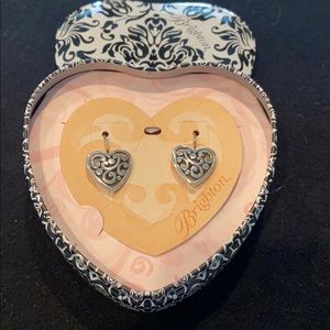 Brighton Heart Pendant Earrings. Silver.